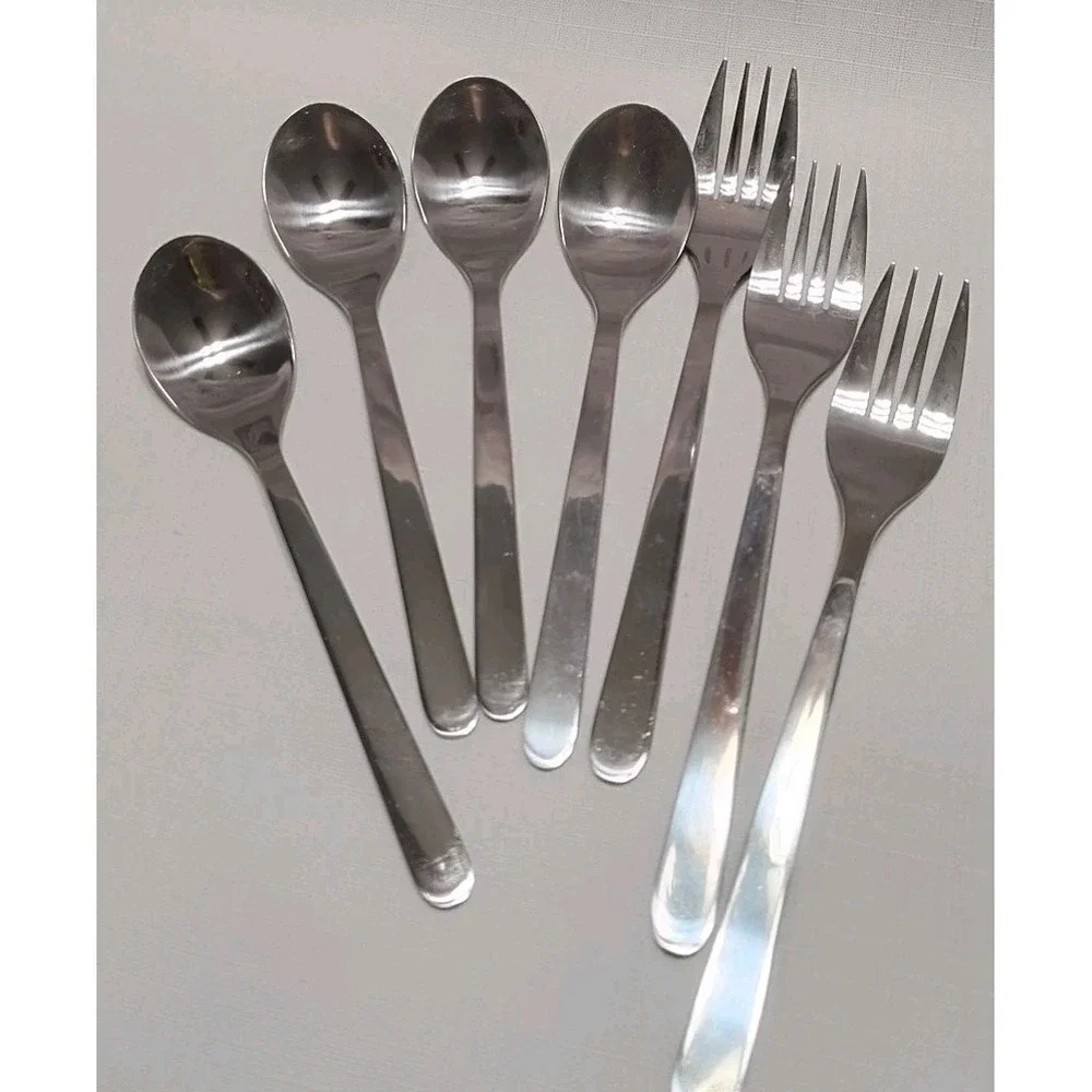 IKEA Stainless Steel Flatware 3 Forks & 4 Spoons 6